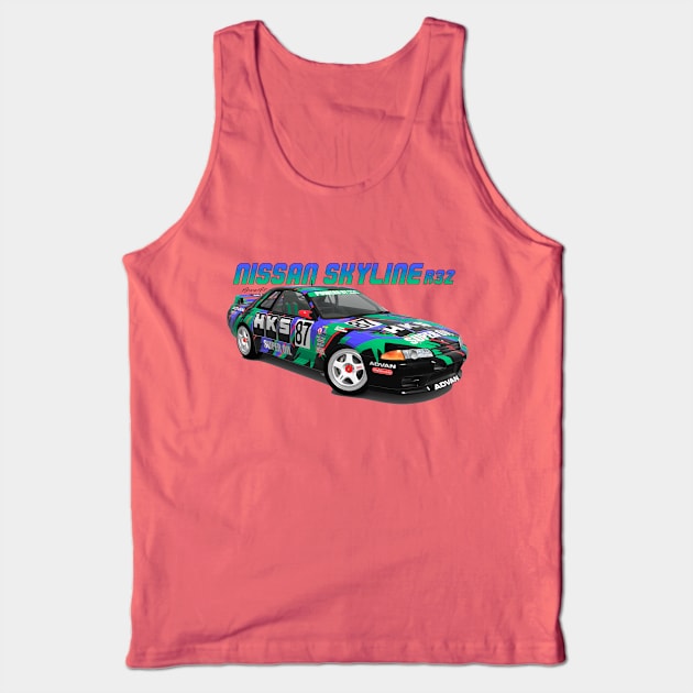 Nissan Skyline GT-R R32 Tank Top by PjesusArt